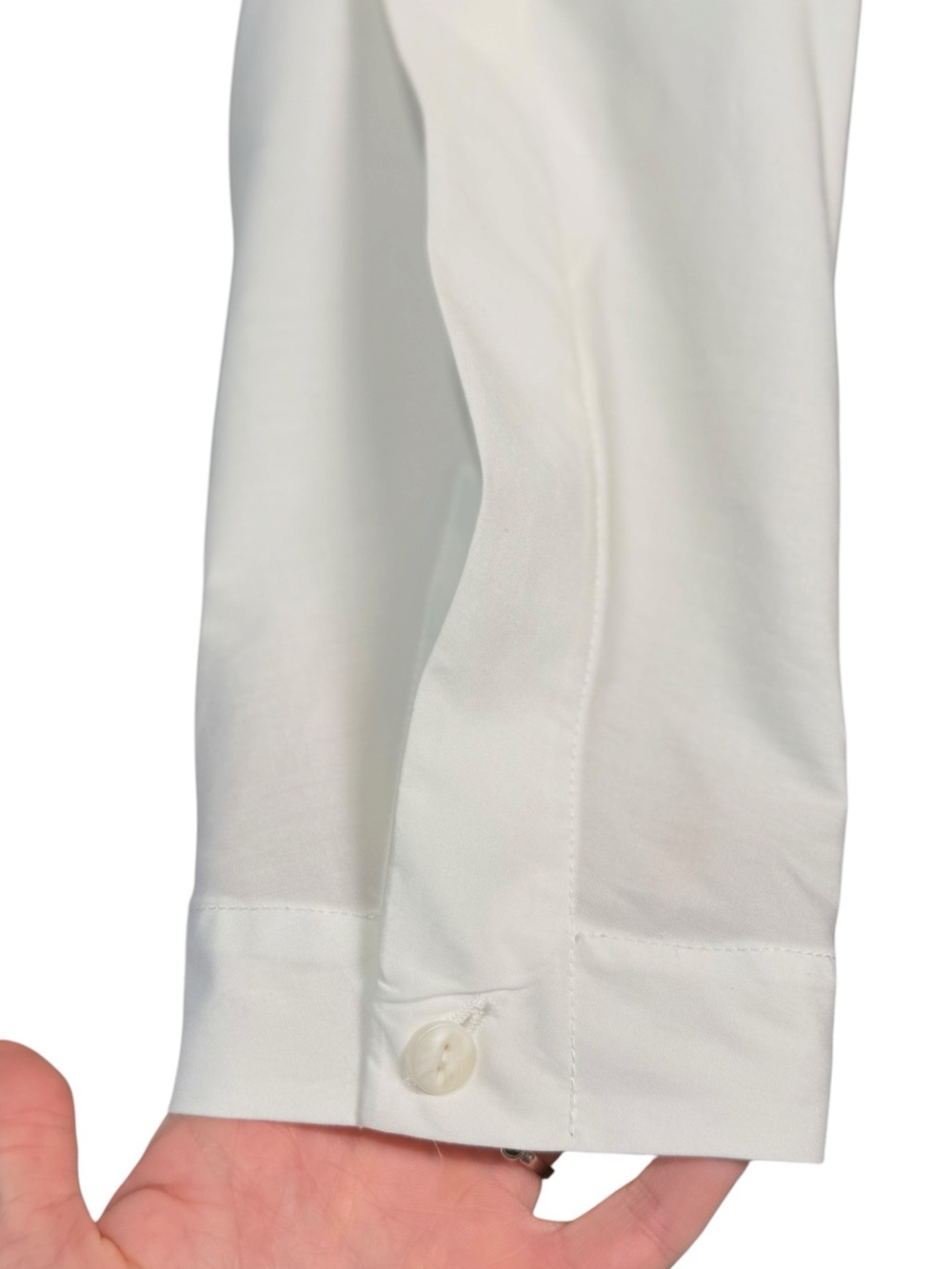 NWT - Rag & Bone Morgan Cropped Poplin Button Down Shirt White Size Large - Picture 6 of 10